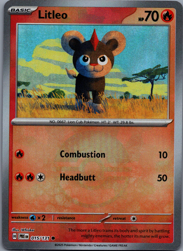 015 Litleo [Poke Ball] Prismatic Evolutions Common Near Mint