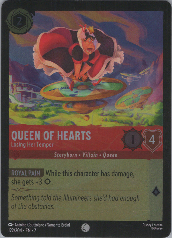 122 Queen of Hearts - Losing Her Temper [Foil] Archazia's Island Common Near Mint