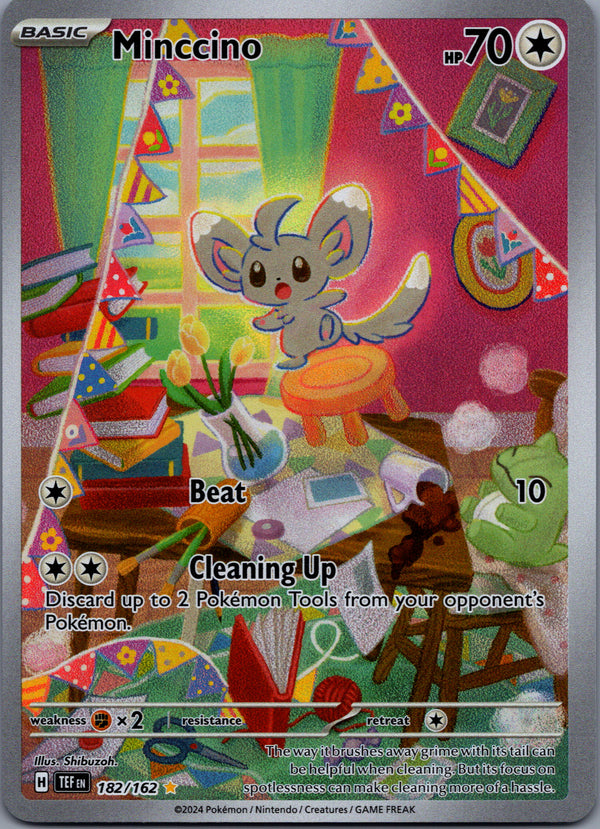 182 Minccino Temporal Forces Illustration Rare Near Mint