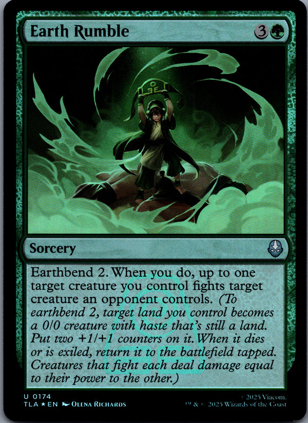 174 Earth Rumble [Foil] Avatar The Last Airbender Uncommon Foil Near Mint