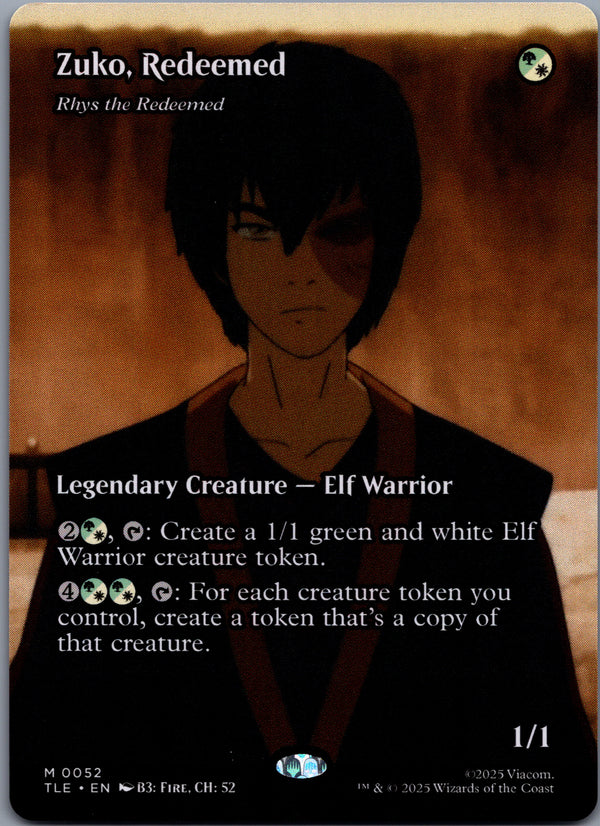 052 Zuko, Redeemed - Rhys the Redeemed Avatar The Last Airbender Eternal Mythic Borderless Near Mint