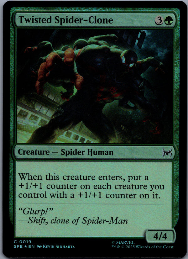 019 Twisted Spider-Clone [Foil] Marvel's Spider-Man Eternal Common Foil Near Mint