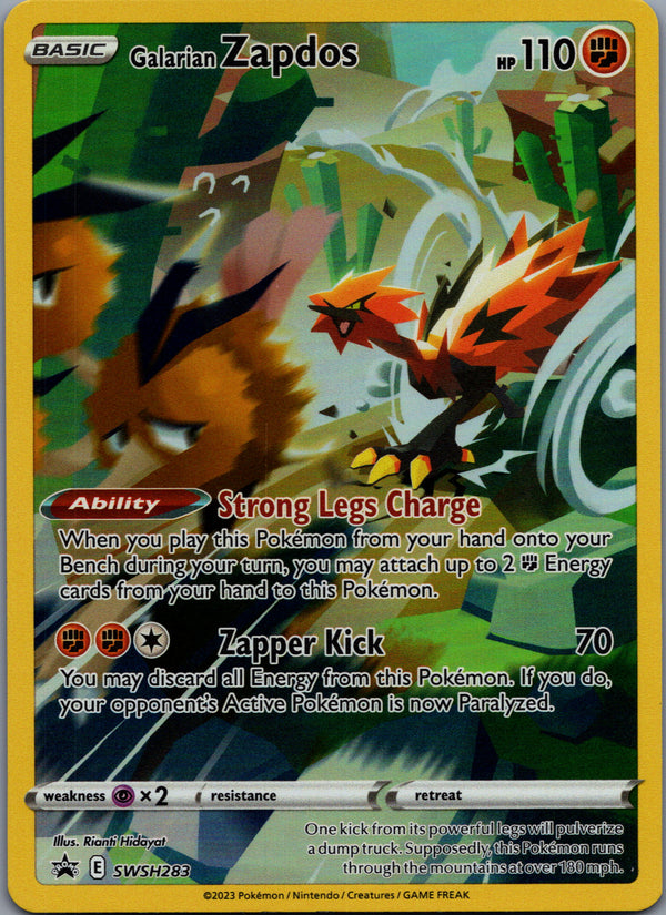 SWSH283 Galarian Zapdos SWSH Black Star Promos Promo Near Mint