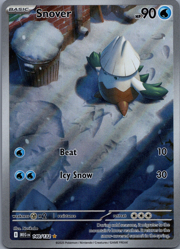 140 Snover Mega Evolution Illustration Rare Near Mint