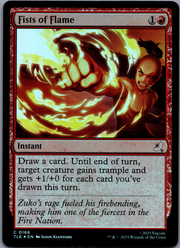 166 Fists of Flame [Foil] Avatar The Last Airbender Eternal Common Foil Near Mint