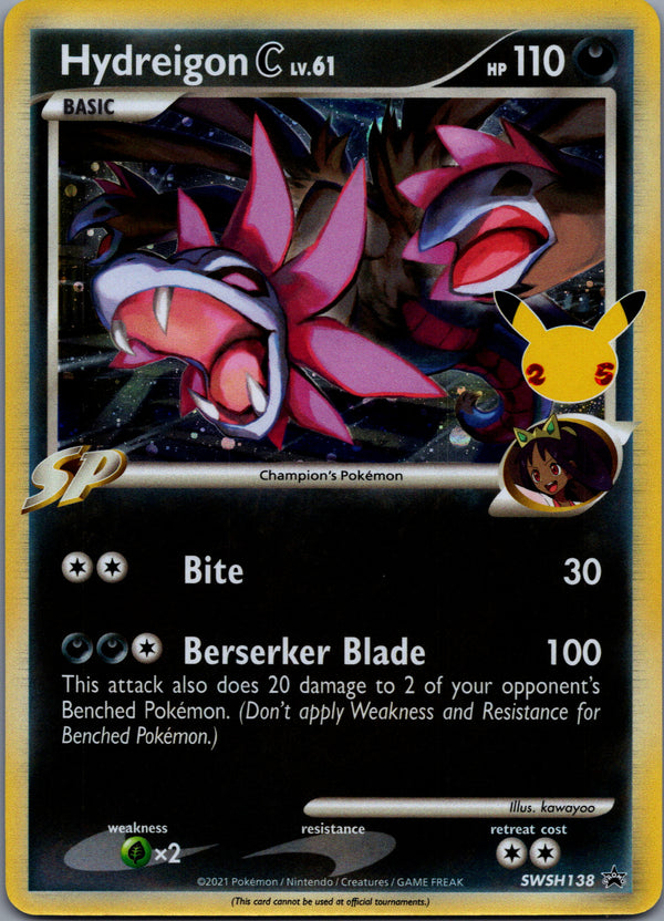 SWSH138 Hydreigon C SWSH Black Star Promos Promo Near Mint