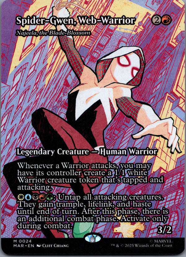 024 Spider-Gwen, Web-Warrior - Najeela, the Blade-Blossom Marvel Universe Mythic Normal Near Mint