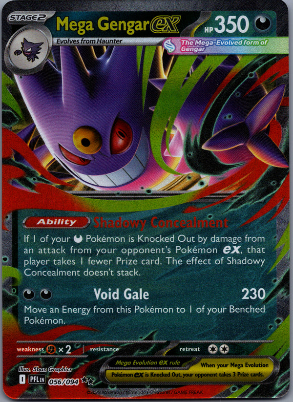 056 Mega Gengar ex Phantasmal Flames Double Rare Near Mint