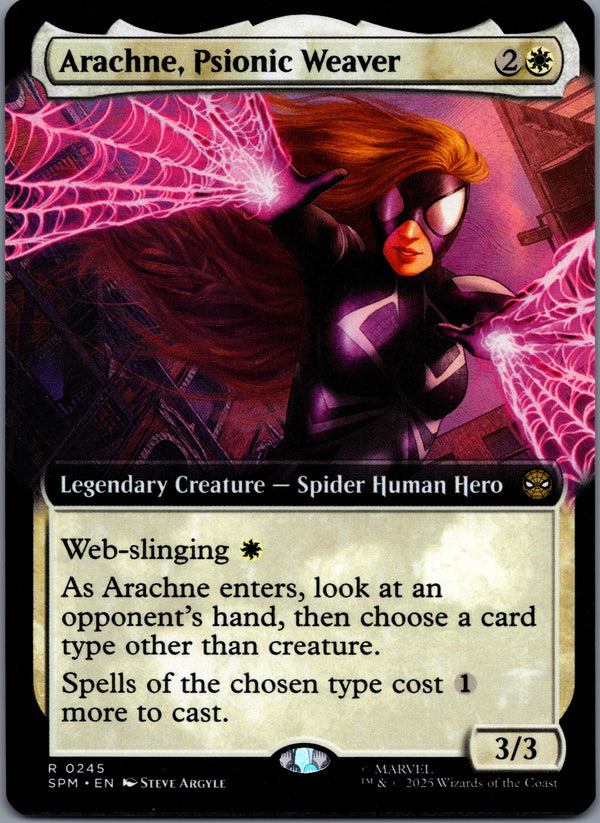 245 Arachne, Psionic Weaver Marvel's Spider-Man Rare Extended Art Near Mint