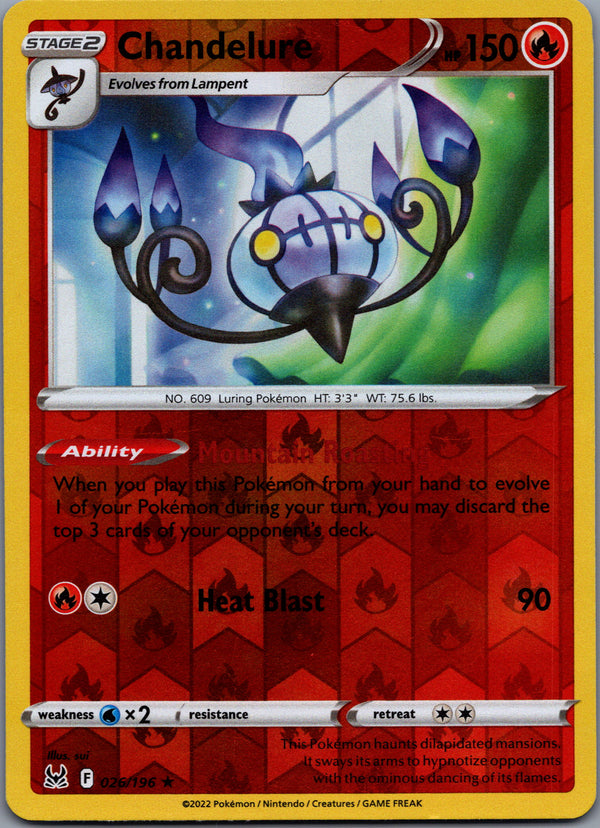 026 Chandelure Lost Origin Rare Holo Near Mint