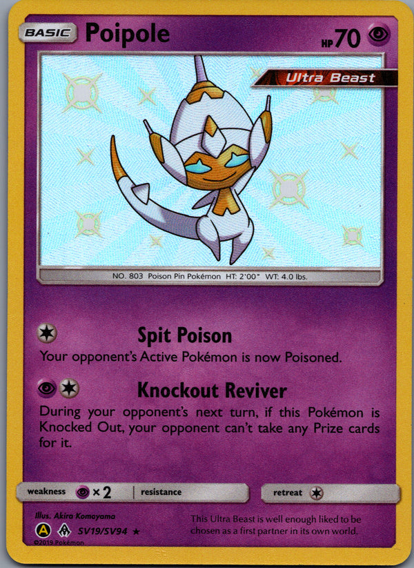 SV19 Poipole Hidden Fates Rare Shiny Lightly Played