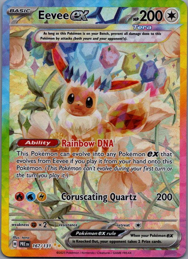 167 Eevee ex Prismatic Evolutions Special Illustration Rare Near Mint