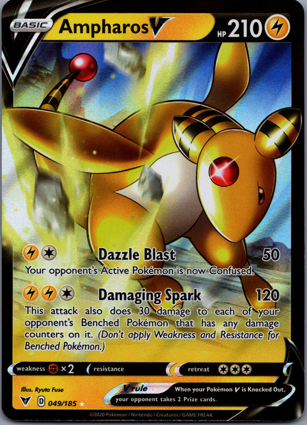 049 Ampharos V Vivid Voltage Holo Rare V NM