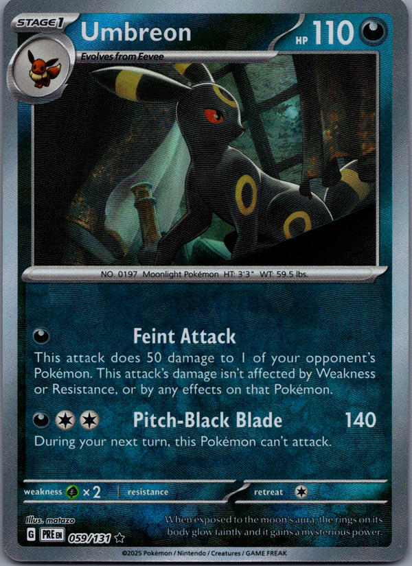 059 Umbreon [Master Ball] Prismatic Evolutions Rare Near Mint
