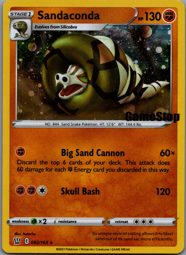 082 Sandaconda [GameStop] Battle Styles Rare Holo NM