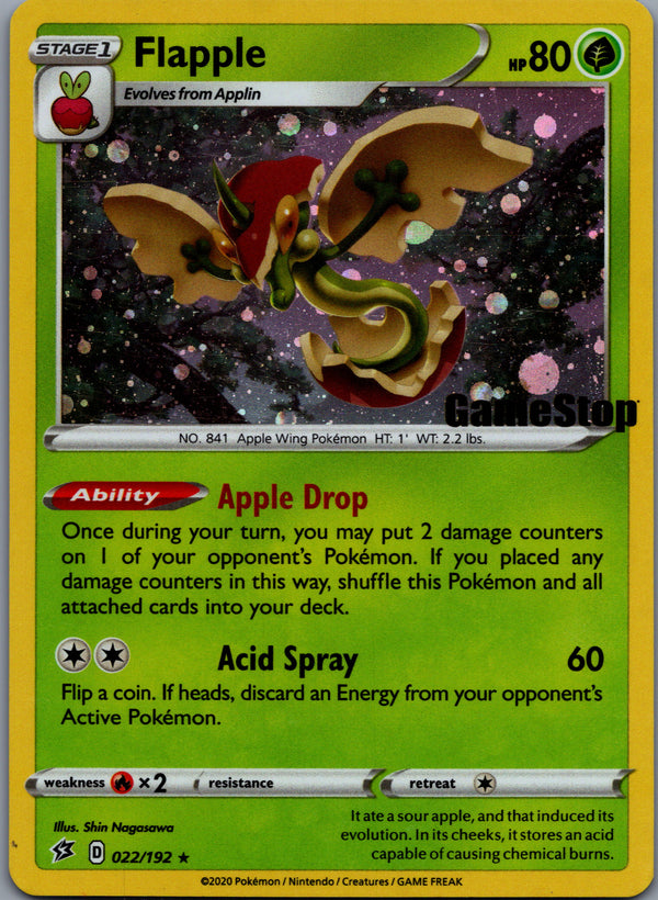 022 Flapple [GameStop Holo] Rebel Clash Rare Holo Near Mint