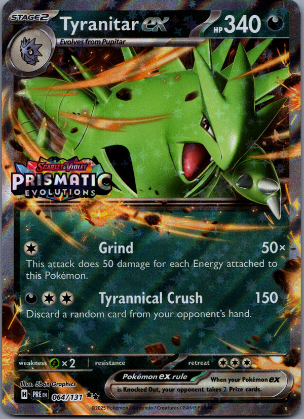 064 Tyranitar [Stamped] Prismatic Evolutions Double Rare Near Mint
