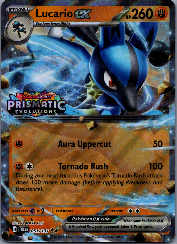 051 Lucario [Stamped] Prismatic Evolutions Double Rare Near Mint