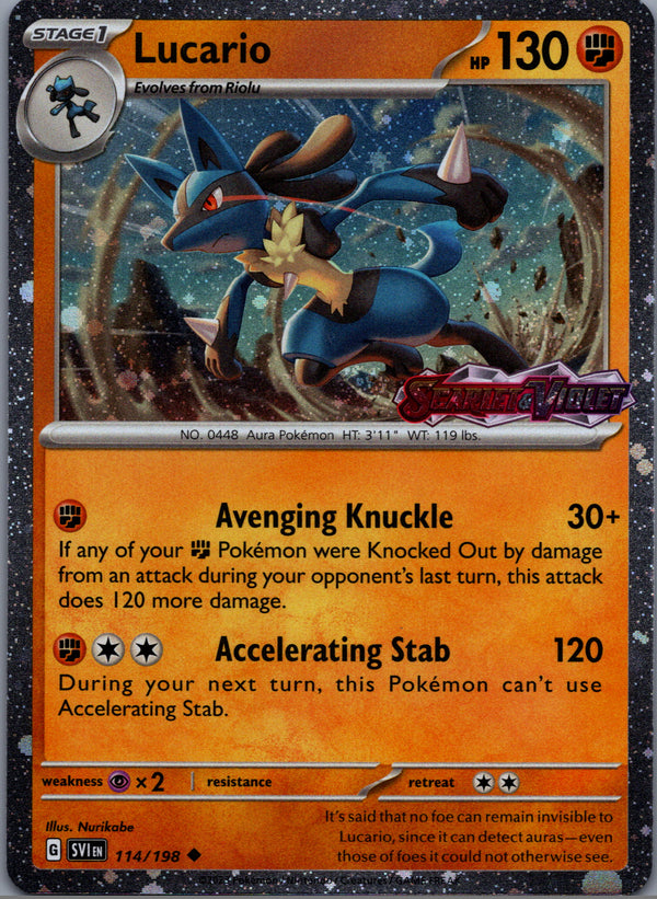114 Lucario [Stamped] Scarlet & Violet Uncommon Near Mint