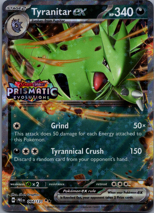 064 Tyranitar [Stamped] Prismatic Evolutions Double Rare Near Mint