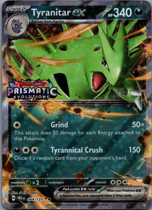 064 Tyranitar [Stamped] Prismatic Evolutions Double Rare NM