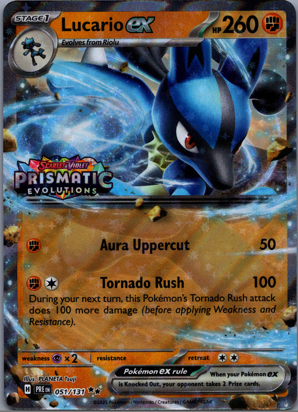 051 Lucario [Stamped] Prismatic Evolutions Double Rare NM