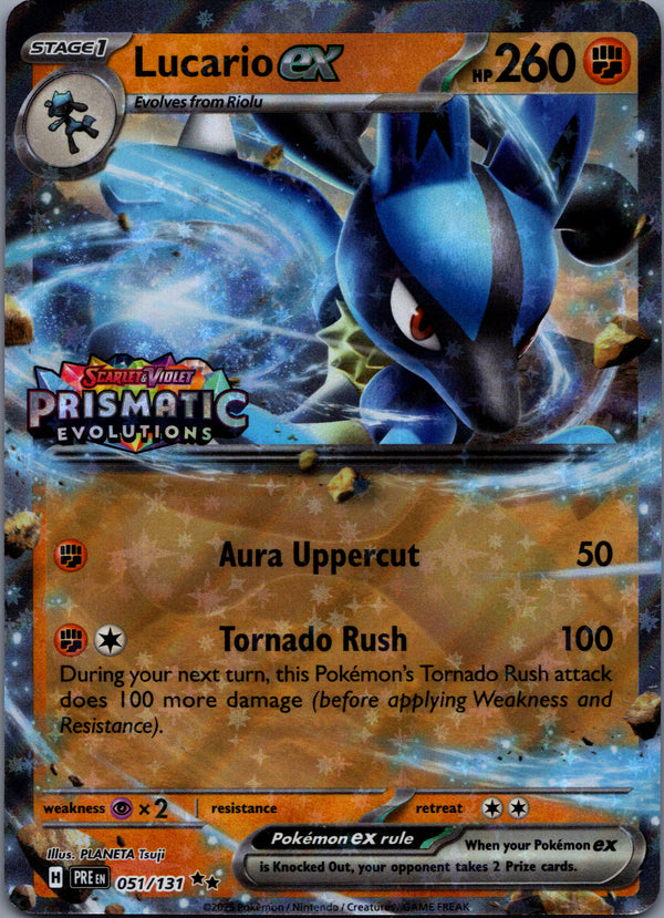 051 Lucario [Stamped] Prismatic Evolutions Double Rare NM