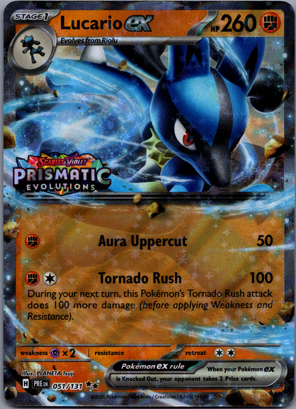 051 Lucario [Stamped] Prismatic Evolutions Double Rare NM