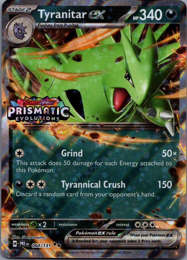 064 Tyranitar [Stamped] Prismatic Evolutions Double Rare NM