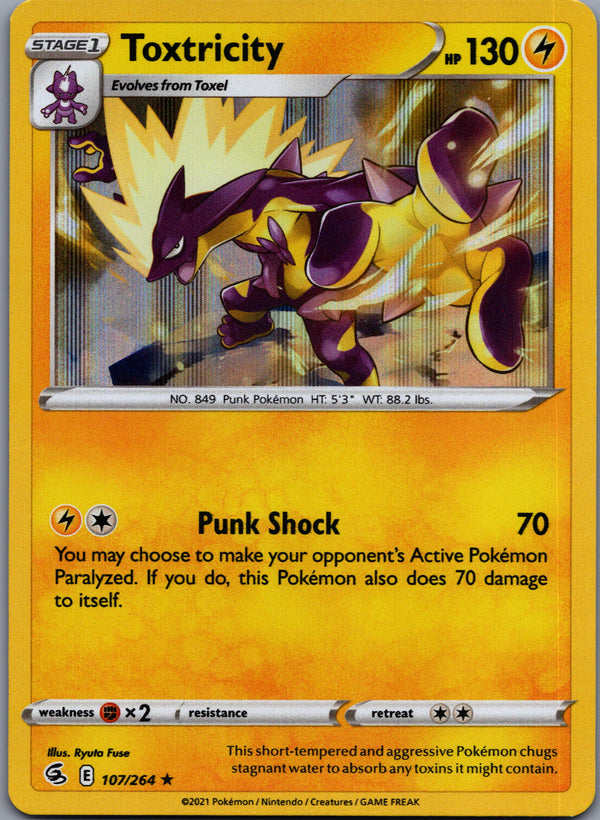 107 Toxtricity Fusion Strike Rare Holo Near Mint