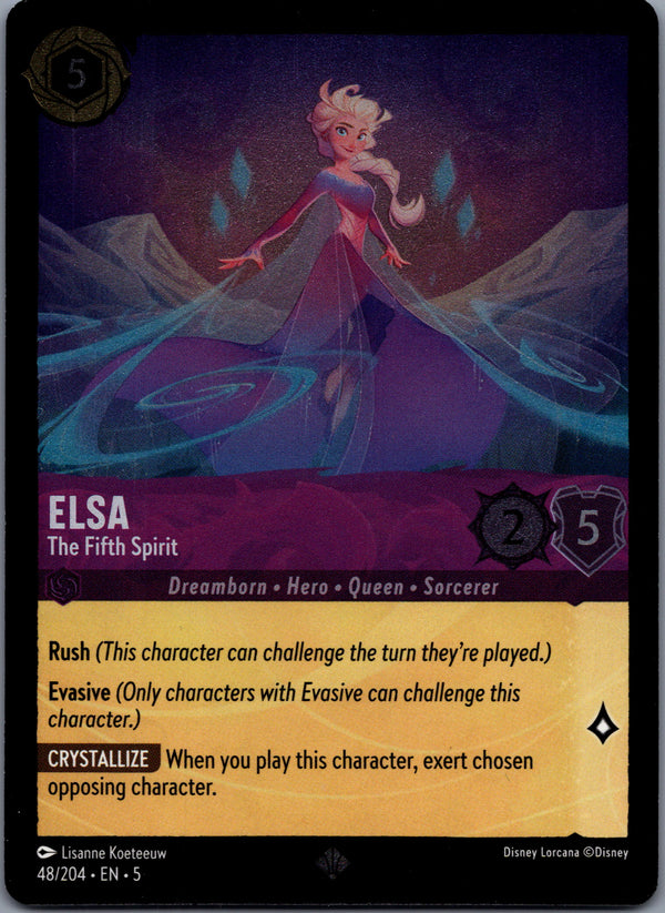 048 Elsa - The Fifth Spirit [Foil] Shimmering Skies Rare Near Mint