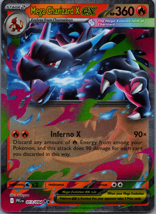 013 Mega Charizard X ex Phantasmal Flames Double Rare Near Mint
