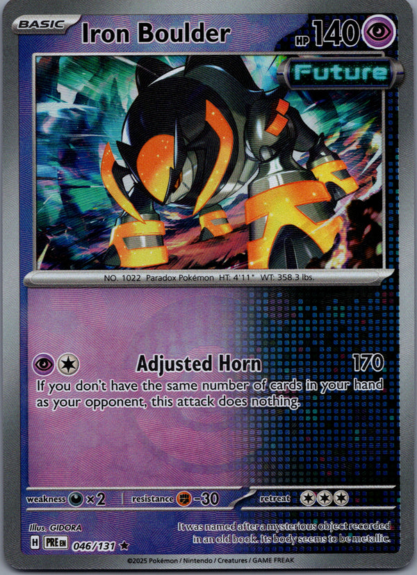 046 Iron Boulder [Poke Ball] Prismatic Evolutions Rare Near Mint