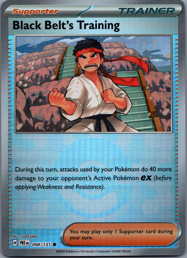 098 Black Belt's Training [Poke Ball] Prismatic Evolutions Common Near Mint