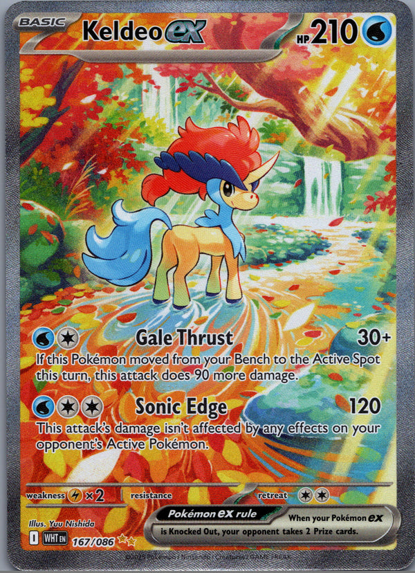167 Keldeo ex White Flare Special Illustration Rare Near Mint