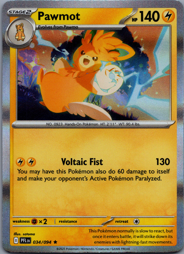 034 Pawmot Phantasmal Flames Rare Near Mint
