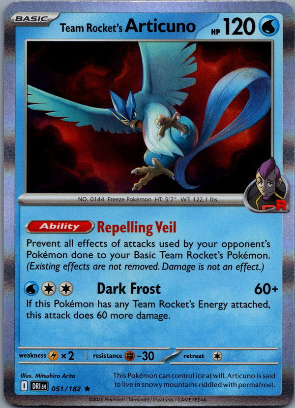 051 Team Rocket's Articuno Destined Rivals Rare Near Mint