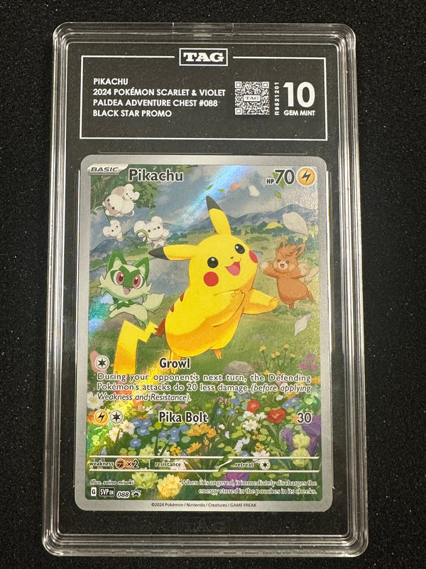 088 Pikachu SV Black Star Pomos Promo TAG 10