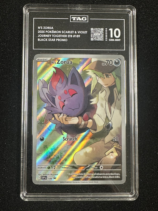 189 N's Zorua SV Black Star Pomos Promo TAG 10