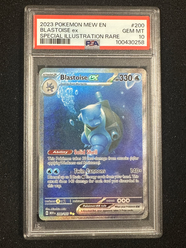 200 Blastoise ex Scarlet & Violet 151 Special Illustration Rare PSA 10