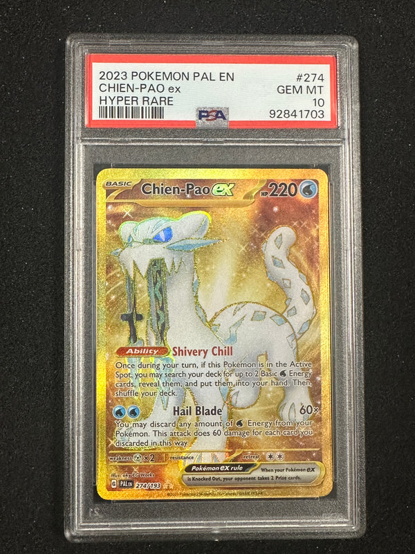 274 Chien-Pao ex Paldea Evolved Hyper Rare PSA 10