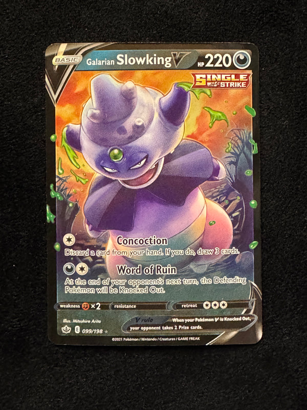099 Galarian Slowking V Chilling Reign Holo Rare V Near Mint