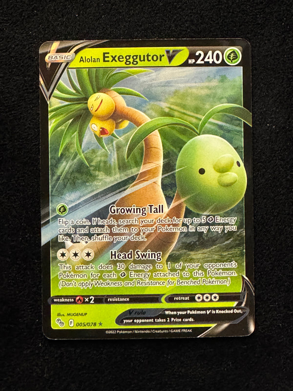 005 Alolan Exeggutor V Pokemon GO Holo Rare V Near Mint