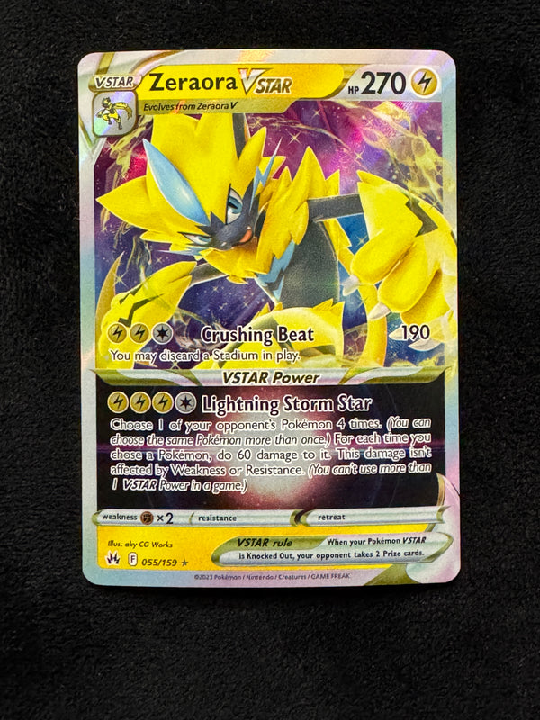 055 Zeraora VSTAR Crown Zenith Holo Rare VSTAR Near Mint