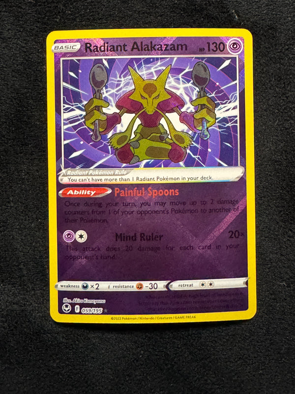 059 Radiant Alakazam Silver Tempest Radiant Rare Near Mint