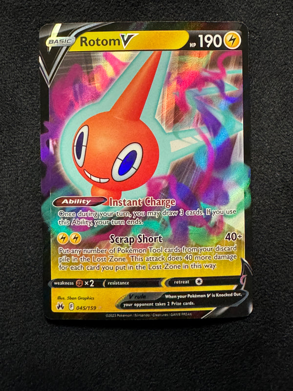 045 Rotom V Crown Zenith Holo Rare V Near Mint
