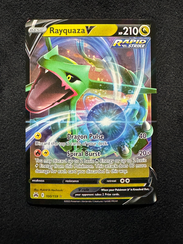 100 Rayquaza V Crown Zenith Holo Rare V Near Mint