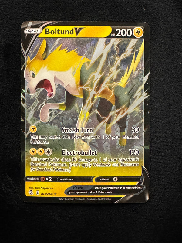 103 Boltund V Fusion Strike Holo Rare V Near Mint
