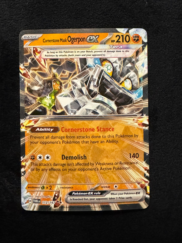 112 Cornerstone Mask Ogerpon ex Twilight Masquerade Double Rare Near Mint