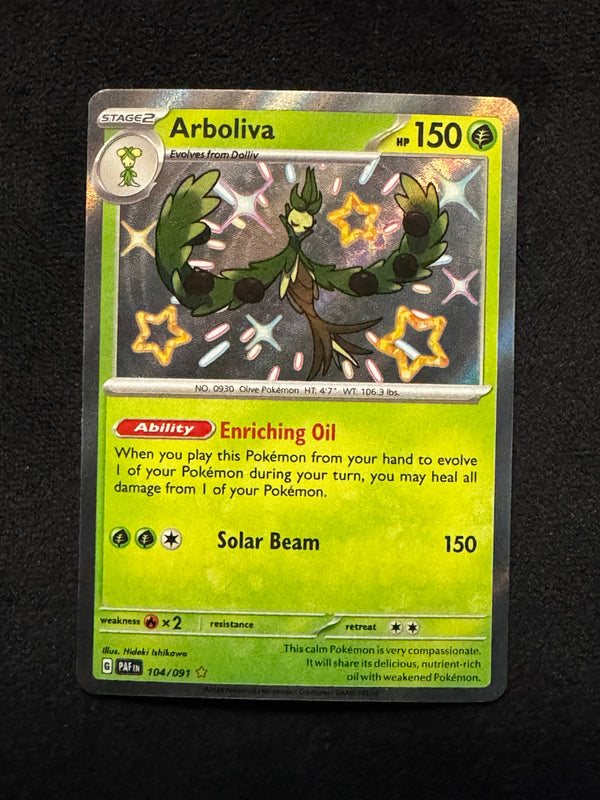 104 Arboliva Paldean Fates Shiny Rare Near Mint